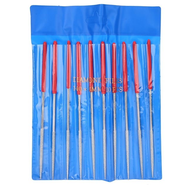Outil de Réparation de Fichiers de Montres en Métal 10 Pcs Poignée en Métal Plaqué Ensemble d'Outils de Sculpture de Montres