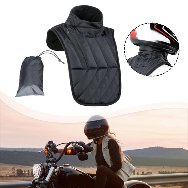 Calentador de cuello térmico para motocicleta, protector de pecho para clima frío con cremallera, cálido y suave, para ciclismo, para adultos y para L
