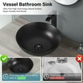 thumbnail image 5 of Bothwa Home Modern Bathroom Vessel Sink – Stylish Above-Counter White Porcelain Sink, Durable Ceramic, Easy Top-Mount Installation, 5 of 8