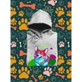 thumbnail image 3 of Colorful Corgi Bowtie Portrait Hoodie Men -Image by Shutterstock, Male Medium, 3 of 4