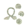 thumbnail image 4 of INSPIRE CHIC Women Chiffon Scarves - 25.6" x25.6" - Floral Print Square Kerchief Neck Scarf Neckerchief Light Green Floral, 4 of 6
