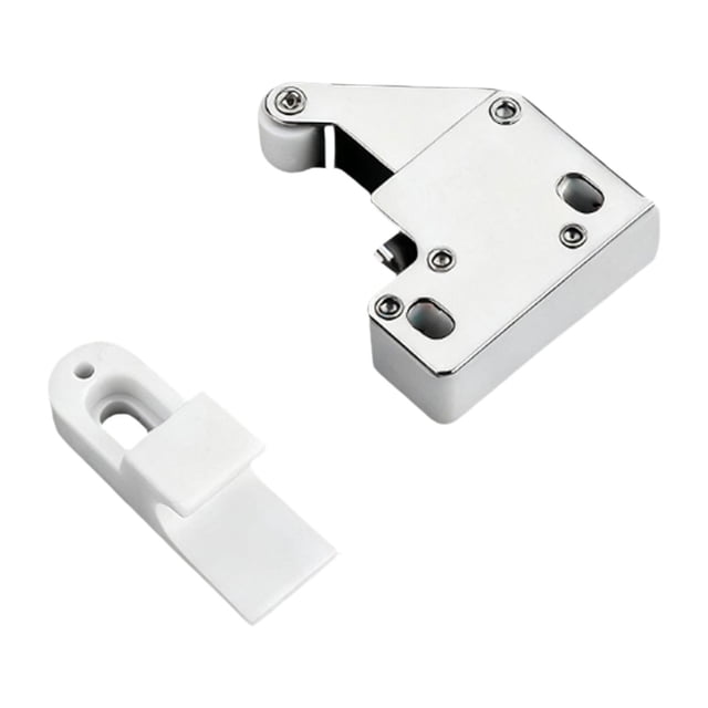 Almencla Automatic Spring Snap System Push in Touch Lock Self Locking Spring Buckle Boat Cupboard Door Cabinet Latch Lock for Wardrobe A