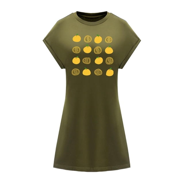 Vestido corto de verano para mujer, disfraz de recuerdo, vestido con cuello redondo para citas en la oficina S