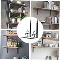 thumbnail image 3 of Woeilo 2Pcs Floating Shelf Brackets Wall Mounted Corner Brackets for Home DIY Projects Sturdy Support for Kitchen Garage Bathroom Black, 3 of 5