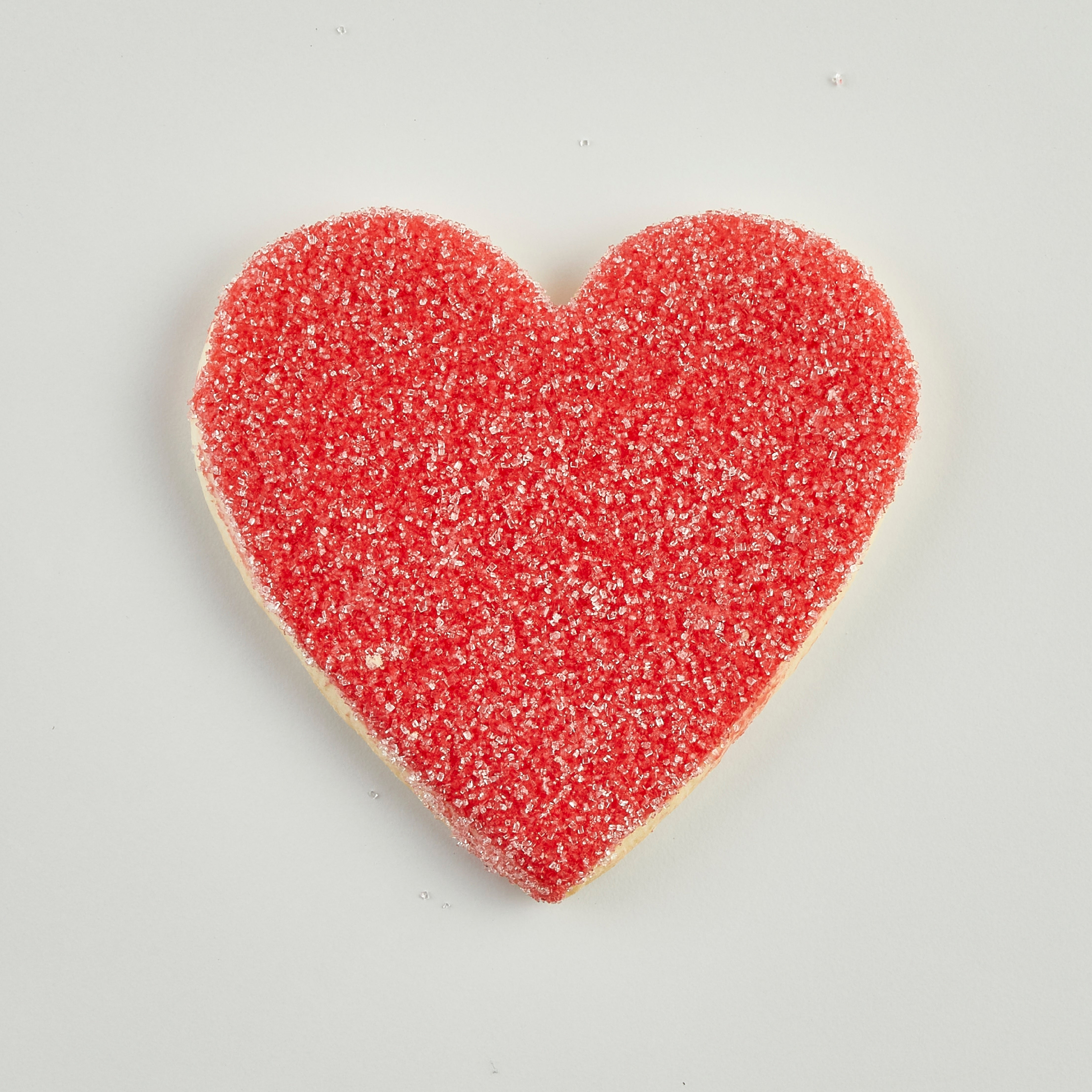 Smiley® Cookie Heart-Shaped Sparkle Sugar Cookies, 50 Count, 4"