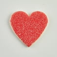 Case of 50 Heart Shaped Sparkle Smiley Cookies Nut Free, Kosher