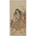 thumbnail image 3 of Katsukawa Shunshō 11x18 Black Modern Framed Museum Art Print Titled - Nakajima Kanzaemon as a Lord Disguised as a Hunter with a Rifle (C. Early 1780s), 3 of 5