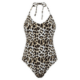 thumbnail image 2 of Hilor Women's Halter One Piece Swimsuit Lace Up Strappy Monokini Swimwear Low Back Slimming Bathing Suits, 2 of 6
