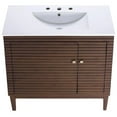 thumbnail image 6 of Modway Ledger 36" Bathroom Vanity in Walnut White, 6 of 9