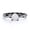 Black, variant on Stylish Prong Setting 1 TCW Round Shape Rainbow Opal and Moissanite Infinity Pave Accented Engagement Ring in 18K Black Gold Plating over Silver
