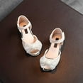 thumbnail image 4 of Otqutp Toddler Beach Shoes Rystal Lace Dress Shoes Open Toe Sandals for Kid Girls Dance Sandals Lightweight Soft Sole Shoes, 4 of 7
