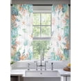thumbnail image 2 of Beach Coastal Sheer Curtains 63 Inch Length 2 Panels Set Window Treatments, Summer Coral Starfish Nautical Ocean Rod Pocket Semi Curtains for Living Room/Bedroom/Kitchen Décor, 104"W x 63"L, 2 of 7