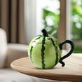 thumbnail image 4 of Dusknt Creative Watermelon Shaped Mug, Funny Watermelon Mug with Lid and Straw, Novelty Coffee Mugs, Funny Ceramic Watermelon Mug with Lid and Straw, for Ofice Home, Water Chocolate Milk, 4 of 9