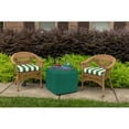 thumbnail image 2 of Casual Cushion Stripe Sunbrella® Fabric 1-Piece Indoor/Outdoor Wicker Seat Pad Cushion, 19.5"W x 19.5"L, Maxim Forest Green, 2 of 6