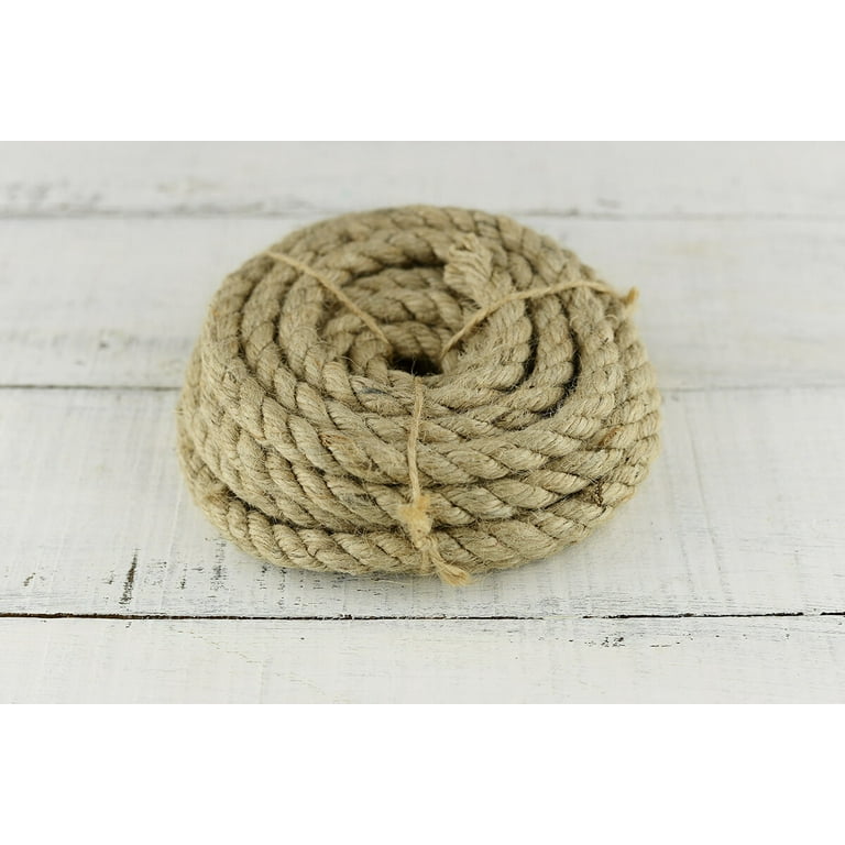 SEUNMUK 5/16 in x 164 ft Natural Jute Rope, 8 mm x 50 m Twisted Hemp Rope,  ThickJute Rope Manila Rope for Craft DIY 