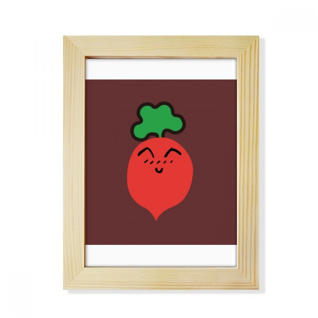 Cute Cartoon Radish Lovely Face Desktop Adorn Photo Frame Display Art Painting Wooden