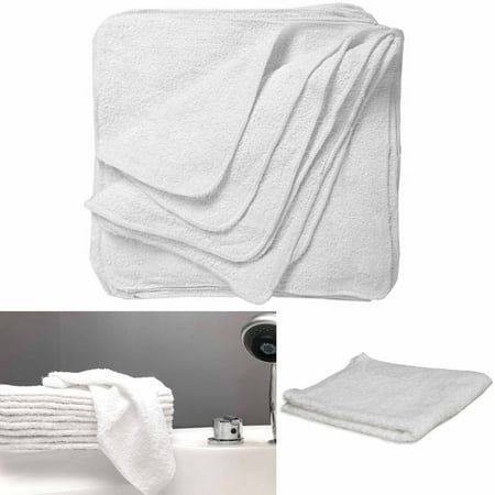 

20 Pc 100% Cotton Wash Cloth Bath Towel Rag Set Absorbent Dish Drying Cleaning