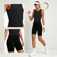 thumbnail image 5 of Jaunzuar Workout Tank Tops Woman Wide Strap Summer Sleeveless Tops Outdoor Running Athletic Tank Tops, S-3XL, 5 of 8
