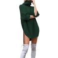 thumbnail image 2 of Only Moment Green Sweaters for Women High Neck Casual Knit Long Sleeve Tops Lightweight Pullover Clothes Fall Fashion Outfits 2026 S, 2 of 5