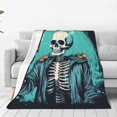 thumbnail image 1 of Balery Vintage Skull Beer Manta de Felpa Suave y Acogedora – Cobija de Franela Aterciopelada para Cama, Lavable y Cálida para Sofá, Mascotas, Transpirable-60"x50", 1 of 7