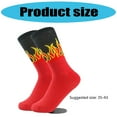 thumbnail image 5 of 2 Pairs Cotton Sports Calf Socks Flame Pattern Breathable Wicking Middle Tube Socks For Gym Running Unisex, 5 of 12