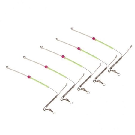 harayaa 4x Pack of 5pcs Glow in The Dark Anti- Bent Booms W/ Swivel Rig Tube Spring Bead