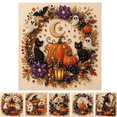 thumbnail image 6 of PLPPYFS Halloween DIY Pearl Art Kit, Halloween Ghost & Skull Canvas Art Set, Gothic Witch Ghost Pumpkin Pearl Wall Decor, Craft Kits for Adults Home Room Table Art Showcase, 6 of 6