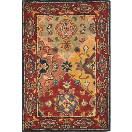 SAFAVIEH Heritage HG926A Handmade Red / Multi Rug The Heritage Collection is comprised of finely crafted rugs that will invigorate any space with rich  luscious detailing  vibrant textures and colors that will illuminate the room. Every rug is hand-tufted of pure wool with a strong cotton backing making these traditionally styled rugs both beautiful and durable. Rug has an approximate thickness of 0.5 inches. For over 100 years  SAFAVIEH has set the standard for finely crafted rugs and home furnishings. From coveted fresh and trendy designs to timeless heirloom-quality pieces  expressing your unique personal style has never been easier. Begin your rug  furniture  lighting  outdoor  and home decor search and discover over 100 000 SAFAVIEH products today.