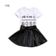 thumbnail image 1 of Sonducket 2 uds. Ropa de bebé, conjunto de camiseta de manga corta para niña, camiseta, conjuntos de ropa Blanco negro 110cm, 1 of 6