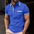 thumbnail image 2 of akafmk Mens Golf Shirts Short Sleeve Collared Shirt with Pocket Mesh Breathable Business Casual Dress Shirts, Size 2XL, 2 of 3