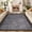 Black & gray, variant on COZONY 10'x13' Modern Bordered Oversized Rug, Non-Slip Washable Low Pile Soft Carpet for Living & Dining Room, Brown
