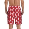 thumbnail image 2 of Balery Cartoon Lobster Men's Cotton Knit Pajama Shorts Waistband & Pockets,Short Pajama Pants-Small, 2 of 8