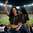 thumbnail image 2 of 2026 New Mexico Soccer Jersey Women for Fans, Mexican Jersey Soccer Crop Top, Jersey De Mexico V-Neck Short Sleeve Football Apparel Outdoor Training Daily T Shirt for Adult, 2 of 6