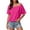 Hot Pink, variant on Women T Shirt Womens Summer Tops Loose Fit Trendy Women's Off Shoulder T Shirt Casual Solid Top For Everyday Wear Comfortable Style For Spring And Summer