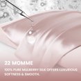 thumbnail image 3 of THXSILK Hyaluronic Acid(HA) Silk Pillowcase for Hair and Skin, 22 Momme Mulberry Silk Pillowcase with Hidden Zipper, Both Side 100% Pure 6A+ Mulberry Silk, King Size(20"X36"), Charming Pink, 3 of 7