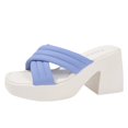 thumbnail image 1 of IUJSOY Womens Platform Heels Open Square Toe Slip on Dressy Pumps Shoes Chunky Block Heeled Wegdes, 1 of 6