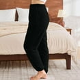 thumbnail image 4 of Mohiass Womens Fleece Pajama Pants, Winter Warm Fuzzy Lounge Bottoms Long Soft Plush Fluffy Pj Pants with Pockets Black XL, 4 of 7