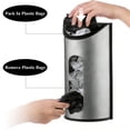 thumbnail image 5 of Aovky Plastic Bag Holder for Grocery Bags, Wall Mounted Plastic Trash Bag Organizer and Dispenser, Stainless Steel Grocery Bag Holder for Plastic Bags, Groceries Store Kitchen Garage Silver, 5 of 7