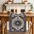 thumbnail image 2 of Vintage Ethnic Style Table Runner 90 Inches Long,Southwest Tribal Geometric Pattern Cotton Linen Table Runners Dresser Scarves,Fabric Tabletop Scarf Furniture Cover for Home Dinner Party 13"x90", 2 of 9