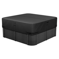 VEVOR Outdoor Hot Tub Cover, 93 x 93 x 20 Inch Weatherproof and Waterproof Hot Tub Cover Protector, 600D Heavy Duty Oxford Fabric and 950N Tearing Strength, Square Spa Covers for Hottub, Black