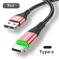 thumbnail image 1 of USLION LED 3A USB tipo C Cable Micro USB Cable de carga rápida para Samsung Xiaomi Huawei carga de teléfono móvil USB C Cable de carga de datos Deng Xun unisex, 1 of 2