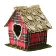 thumbnail image 3 of Northlight 5.25" Paid with Heart Shaped Door Birdhouse Christmas Ornament - Red, 3 of 5