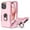 Rose Gold, variant on Ebizware for iphone 15 Pro Max Phone Case, 360° Rotatable Ring Holder Kickstand Case Heavy Duty Shockproof Magnetic Car Mount Supported Cover for iphone 15 Pro Max - Black