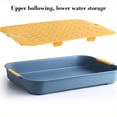 thumbnail image 4 of Hohaski Water Cup Drainage Tray Home Living Room Double Tray Rectangular Tea Tray Fruit Tray, 4 of 6