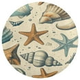 thumbnail image 3 of Beach Seashell Starfish Round Rugs -Washable Non-Slip Small Round Area Rug Throw Soft Circle Rugs for Bedroom, Modern Print Indoor Carpet for Entryway Sofa Living Room, 3 of 6