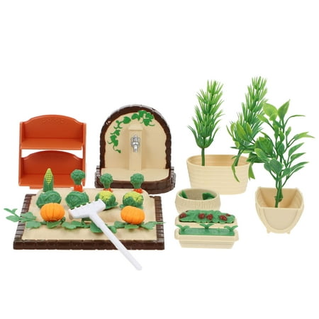 

FRCOLOR 1 Set of Mini House Decors Simulation Garden Plots Models Safe Plastic Kid Toys