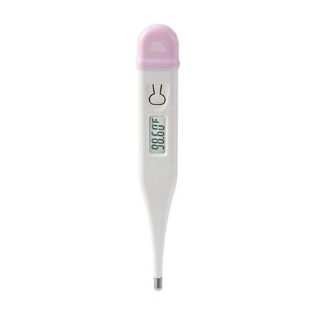 MABIS Basal Thermometer, Digital BBT Thermometer, Basal Body Temperature Thermometer For Natural Family Planning, White and Pink, EASILY DETECT.., By MABIS DMI (Best Way To Measure Basal Body Temperature)