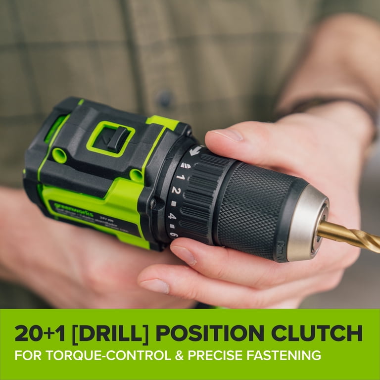 Greenworks PowerAll 24V Drill Driver, 400 in-lb photo 5