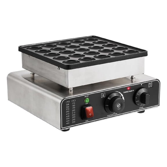 MAQUINA MINI HOTCAKE SWISS NAVY SNMWAF ELECTRICA PARA 25 PZS gris 1