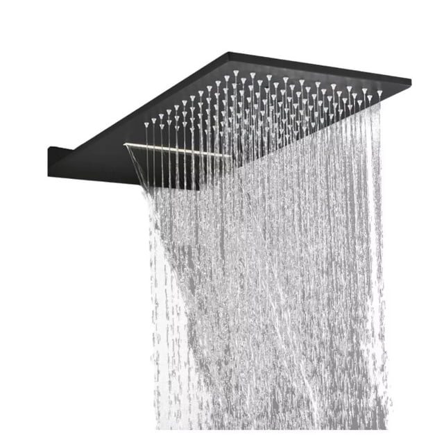Cabezal de Ducha Picool Regadera Tipo Lluvia Cascada de Acero Mate